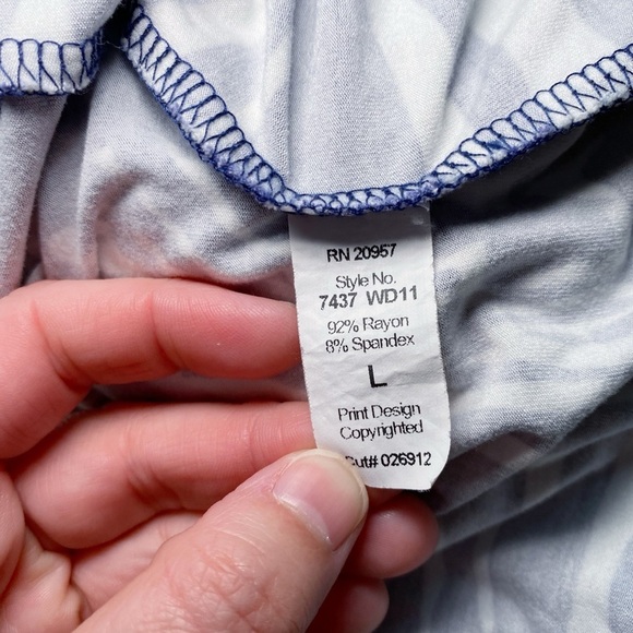 Tori Richard ALTERED Blue Zebra Print Women's Dress - Picture 8 of 16